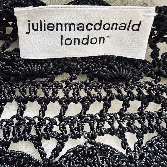 JULIEN MACDONALD black knit cardigan sweater. - Picture 5 of 5
